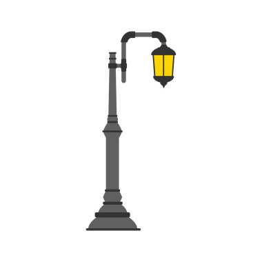 Sokak lambası ikonunun vektör tasarımı.