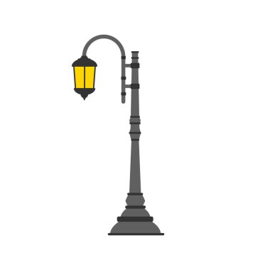 Web ve mobil uygulaması tasarımı, fener logo kavramı için beyaz arka plan üzerinde izole fener simge vektör