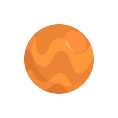 gezegen simgesi, düz stil