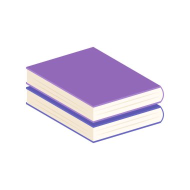 Beyaz arkaplan vektör illüstrasyon tasarımı üzerinde izole kitap yığını