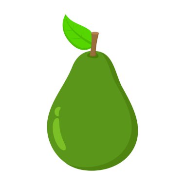 Yeşil armut simgesi, çizgi film tarzı