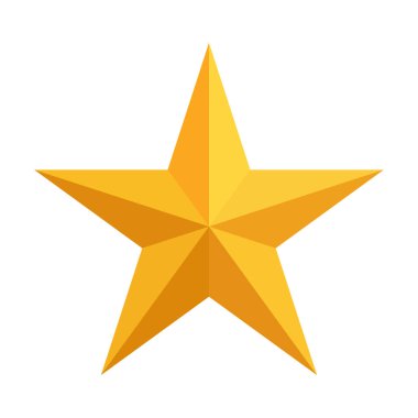 Yıldız simgesi. düz biçim.