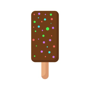 Beyaz bir arka planda vektör illüstrasyon izole dondurma