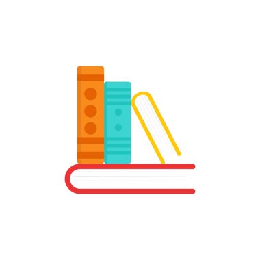 kitap vektörü düz renk simgesi