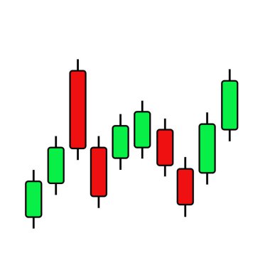 Borsa çizelgesinin vektör illüstrasyonu