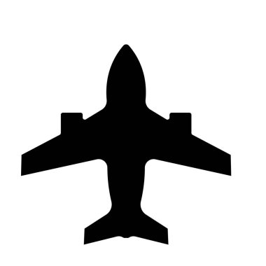 Uçak simgesi, vektör çizimi