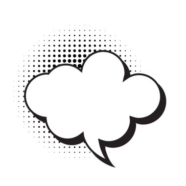 konuşma bulutu sanat tarzı ikon vektör illüstrasyon tasarımı