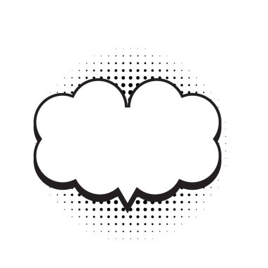 Bulut şekli ikon vektör tasarım şablonlu konuşma balonu
