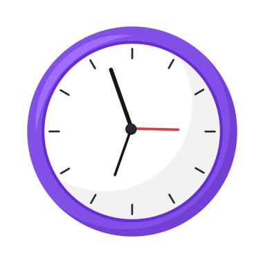 vektör saat simgesi izole edildi