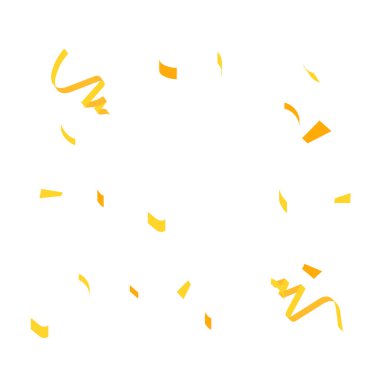 Konfeti. Konfeti. Beyaz arkaplanda şenlik deseni.