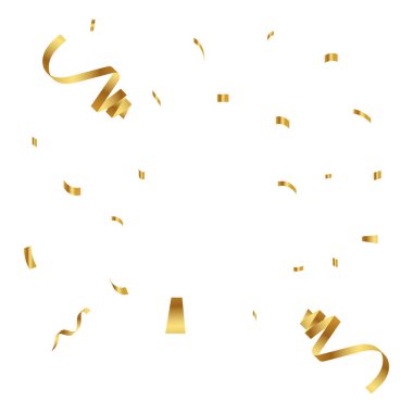 Altın konfeti. Vektör çizim