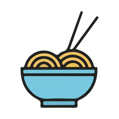 noodles vektör simgesi basit tasarım