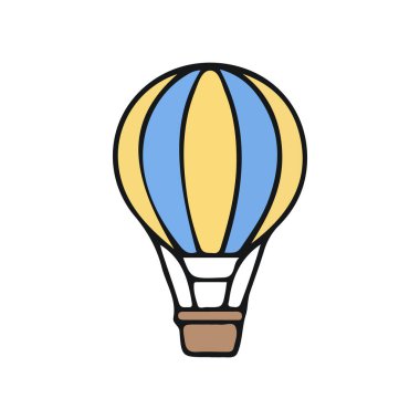 Hava balonu renk ikonu vektörü. Hava balonu işareti. izole edilmiş sembol çizimi