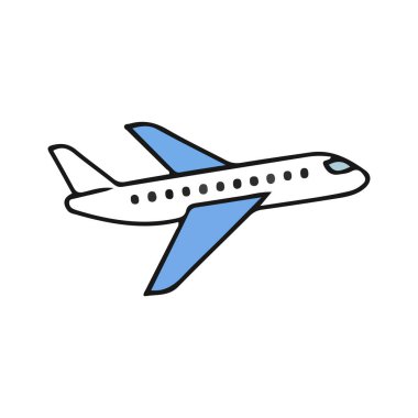 Uçak uçuş ikonu vektör çizelgesi çizimi
