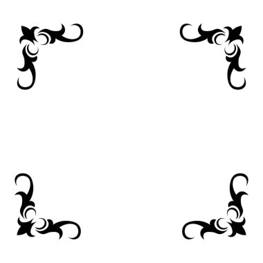 Siyah ve beyaz çerçeve kümesi