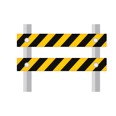 Yol engeli simgesi, basit biçim
