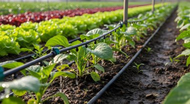 Serada büyüyen yeşil bitki.