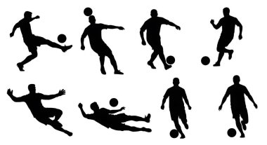 Futbolcu siluetleri ayarlandı