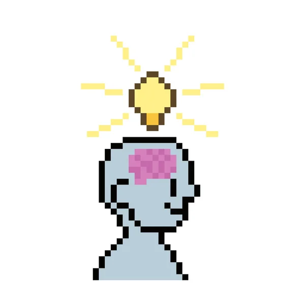 akıllı düşünür simge piksel sanatı