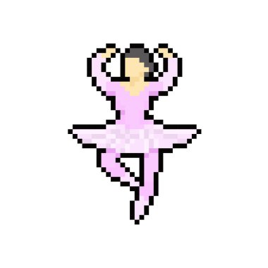 BALET BALLERINA DANCER PIXEL Sanatı