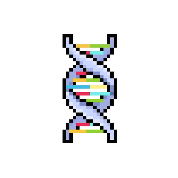 DNA genetik simgesi piksel sanatı