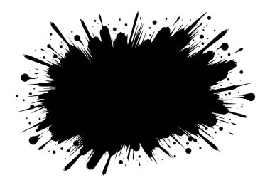 Siyah mürekkep sıçrama patlaması soyut arkaplan dinamik hareket grafik tasarım fırça darbeleri