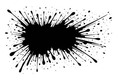Siyah mürekkep patlaması soyut arkaplan boyası dinamik grafik tasarım elementi sıvısı
