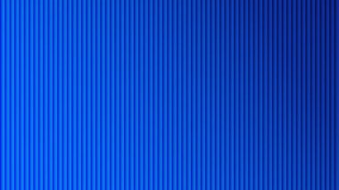 Paralel dikey çizgiler ve ince kıvrımlı kıvrımlara sahip, temiz, modern bir estetik sunan çağdaş, canlı, mavi bir arka plan..