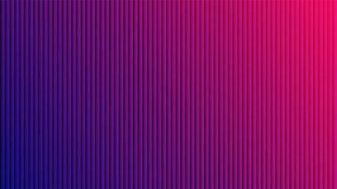 Dinamik soyut arkaplan, canlı renk eğimine sahip, ritmik dikey çizgiler gösteren mavi, mor ve pembe karışımlı. Modern.