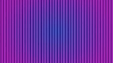 Pürüzsüz, dikey, tırtıklı desenli, pürüzsüz bir renk değişimiyle yan taraftaki canlı mordan ortadaki elektrik mavisine..