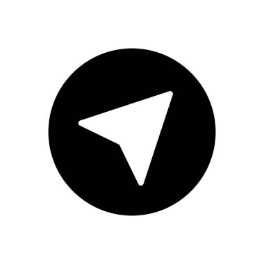 Bir konum pin simgesinin basit ve net siyah ve beyaz vektör çizimi, navigasyon ve haritayla ilgili grafik tasarım projeleri için mükemmel.