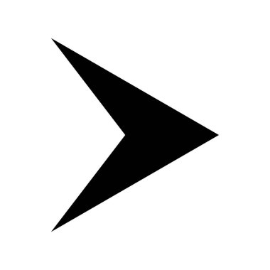 Temiz bir vektör illüstrasyonu olarak sunulan, yönsel ipuçları ve arayüz tasarım elementleri için mükemmel, koyu, siyah, sağa dönük ok simgesi.