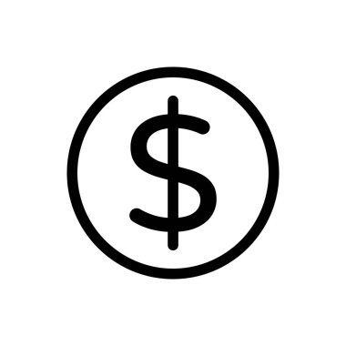 Finansal kavramları sembolize eden siyah çizgili işaret simgesi.