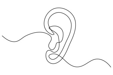 Kulak simgesinin vektör illüstrasyonu