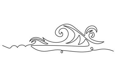 Bir dalganın vektör illüstrasyonu