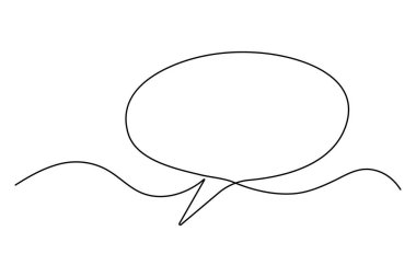 Düzenlenebilir vuruş tarzında basit bir kare düşünce balonu sanatı, iletişim konsepti için minimalist komedi esinlenilmiş sohbet ve metin yorum simgesi