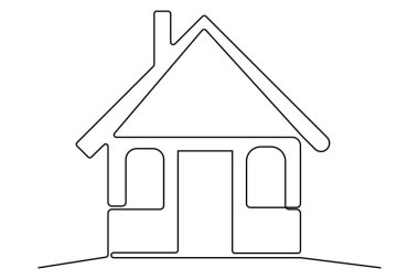 Ev simgesini, anahat stili