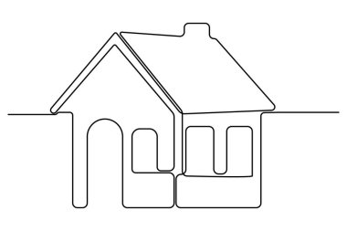 ev ikonu. Web için ev vektör simgelerinin özet çizimi