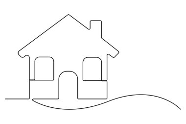 Ev ve ev sembolünün vektör çizimi. çatı ve çatı vektör çizimi koleksiyonu.