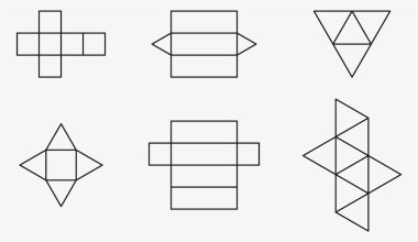 Matematikte 3B şekil ağları alıştırmasını ayarlar.