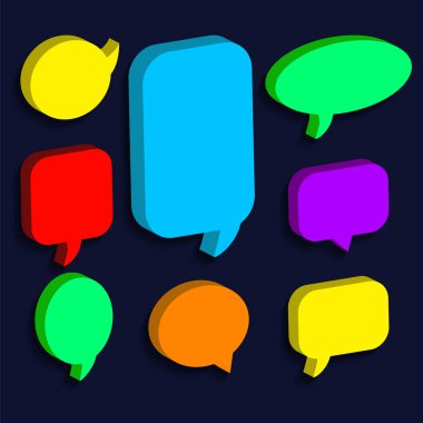 DESİGN İÇİN İÇİN OKULU 3 boyutlu konuşma baloncukları