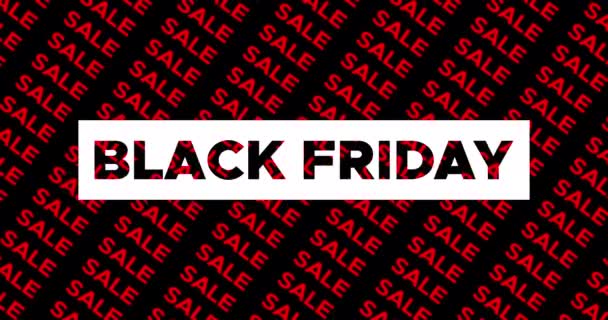 Black Friday Sale Анімований Банер Сучасним Ефектом Діагональної Типографії — стокове відео