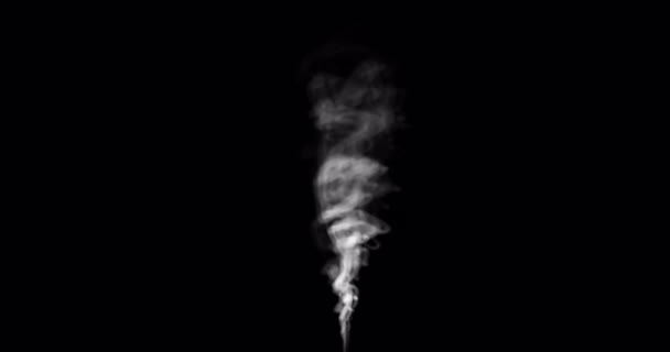 黒地のスローモーションで煙が浮く アニメ風夢効果 — ストック動画