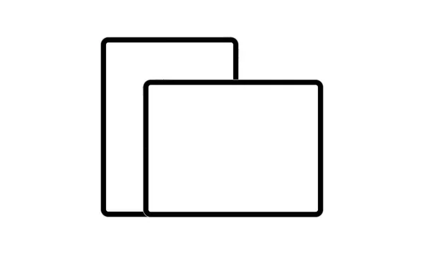 Tablet Computer Orizzontale Verticale Mockup Isolato Sfondo Bianco Illustrazione Vettoriale — Vettoriale Stock