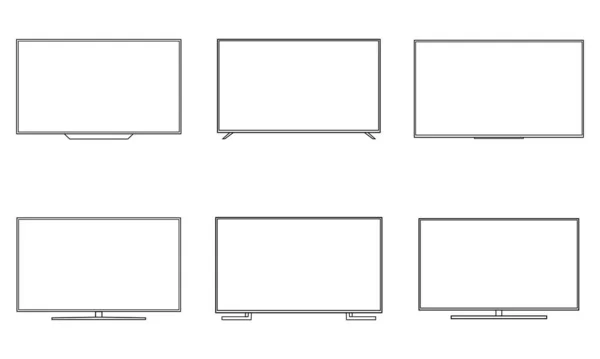 Telas Wireframe Ícones Esboço Isolado Fundo Branco Ilustração Vetorial —  Vetores de Stock