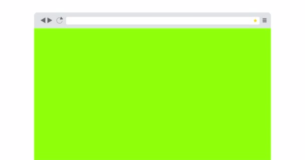 Browser Window Blank Green Screen Animated Mockup — Vídeo de Stock
