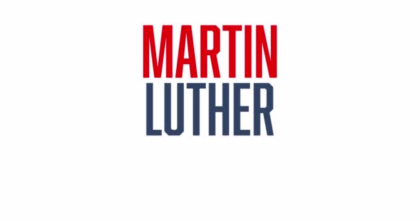 Martin Luther King Day Animierten Text Ich Habe Einen Traum — Stockvideo