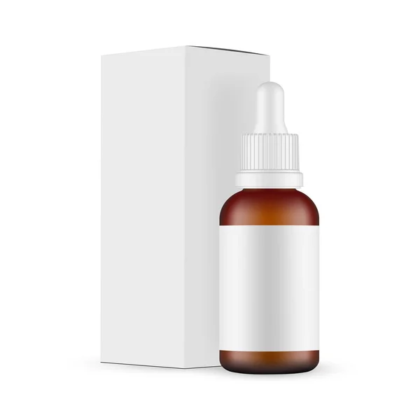 Front Amber Glass Dropper Bottle Mockup — Blank Mockup Item