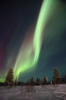 Kuzey Finlandiya, Kiilopaa 'da Aurora Borealis görüldü