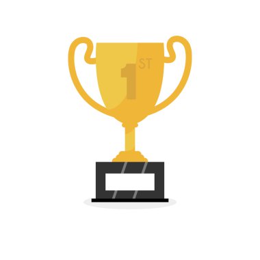 vektör trophy Kupası düz simgesi